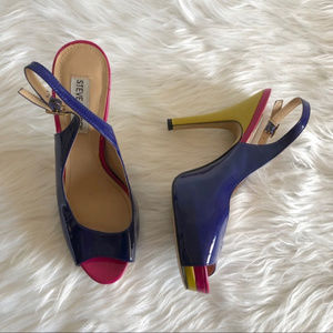 Steve Madden Colorblock Slingback Heels 3X$25